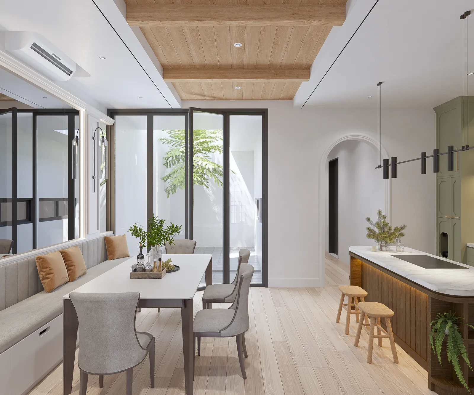 Dapur dan ruang makan, Rumah BBR